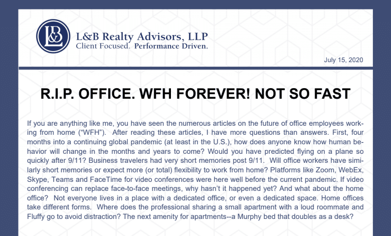 R.I.P. OFFICE. WFH FOREVER! NOT SO FAST